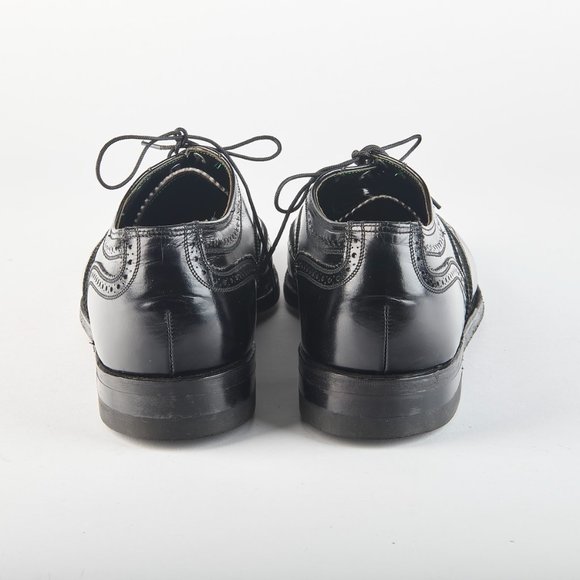 Florsheim Imperial Men\'s Black Calf Wingtip Oxfords  10 D w/ Shoe Trees & Bags!! main image 4